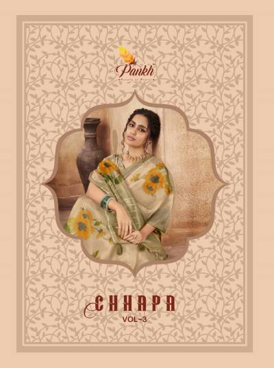 Chhapa Vol 3 By Pankh Designer Organza Saree Collection